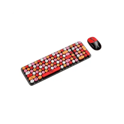 Picture of T-WOLF TF350 Red Wireless Keyboard & Mouse Combo