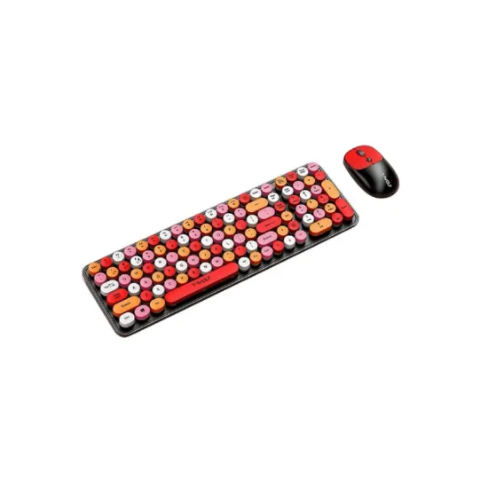 Picture of T-WOLF TF350 Red Wireless Keyboard & Mouse Combo