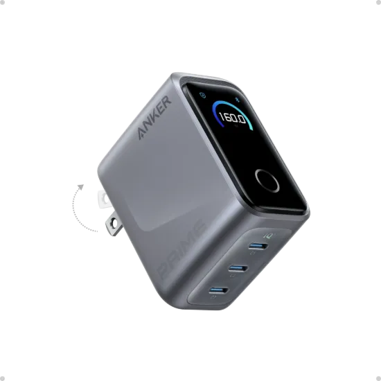 Picture of Anker Prime 160W 3-Ports GaN Charger with Smart Display