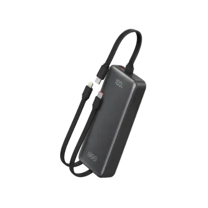 Picture of QCY PLUSE PB20D 20000mah 22.5W PD Fast Charging PowerBank With 3 Built-in Cables