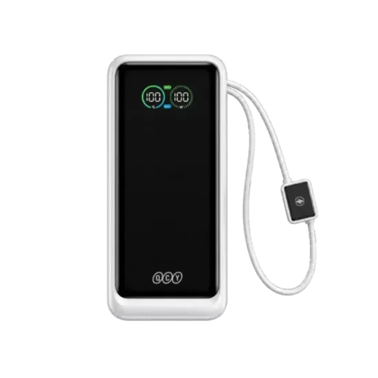 Picture of QCY HyperCharge PB30C 30000mAh 100W Power Bank with Built-in Cables