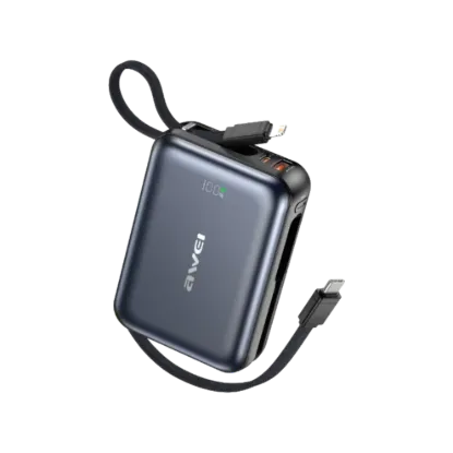 Picture of AWEI C03 20000mAh 45W Power Bank with Built-in Dual Cables