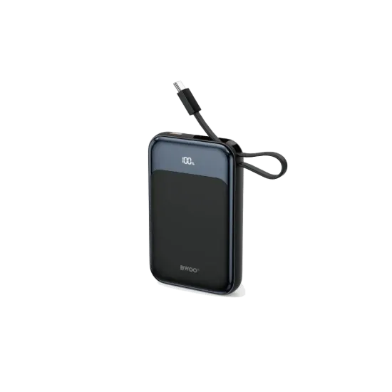 Picture of BWOO BO-P80 10000mAh Magnetic Power Bank Built-In Charging Cable